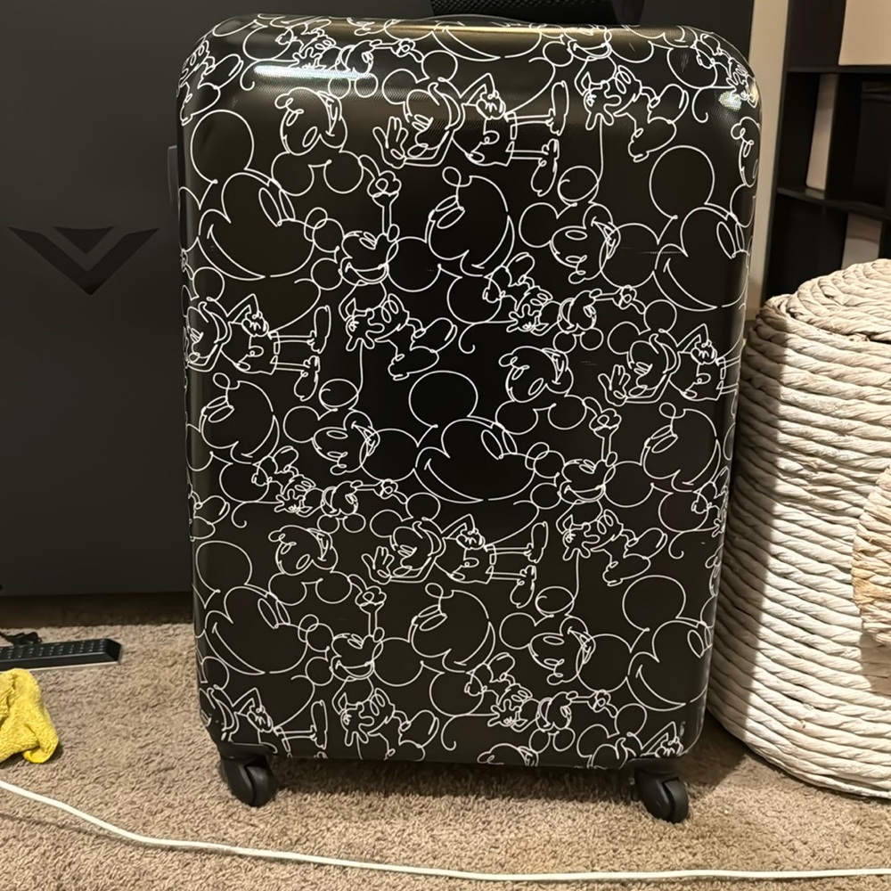 New used twice American Tourist set of two luggage Mickey Mouse